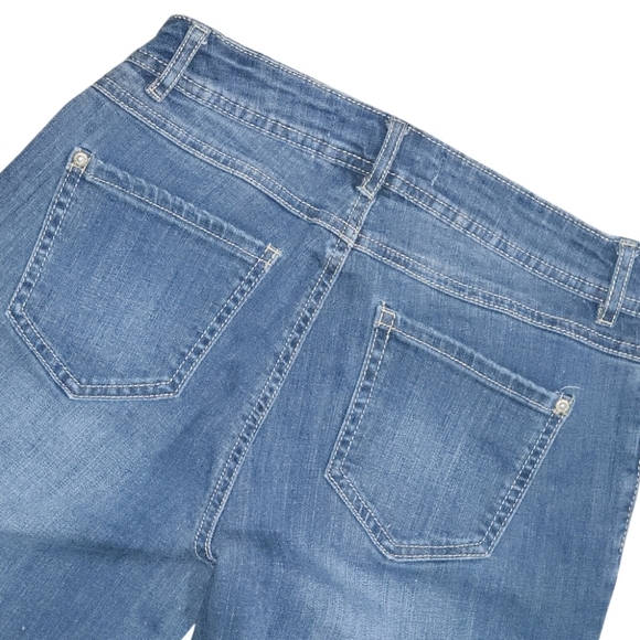 Est 1946 Denim Classic Skinny Size 6 Hi-Waisted Embroderied Mom Jeans Cozycore - Picture 6 of 7